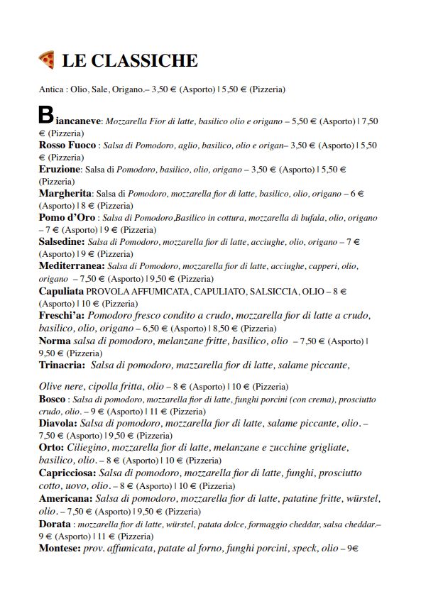 Menu Pizza - Parte 1